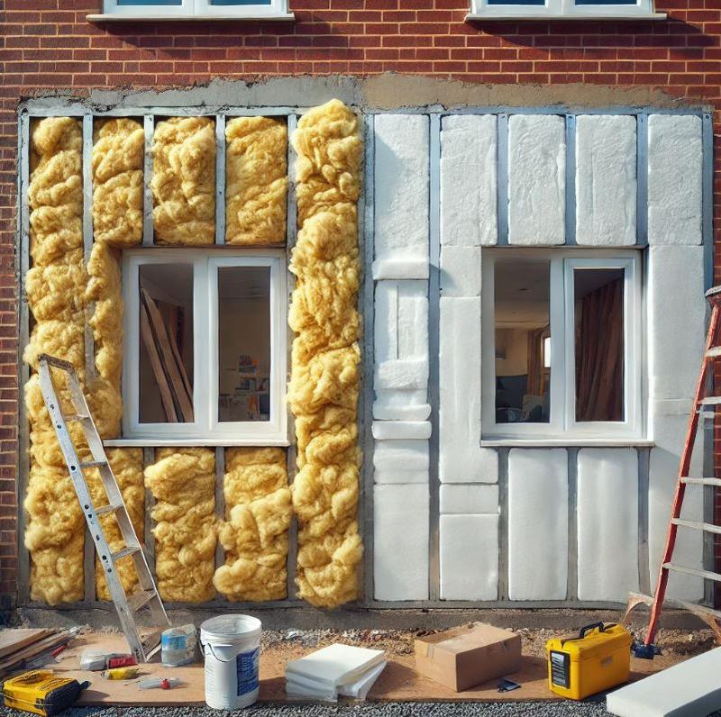 Przyklejanie styropianu